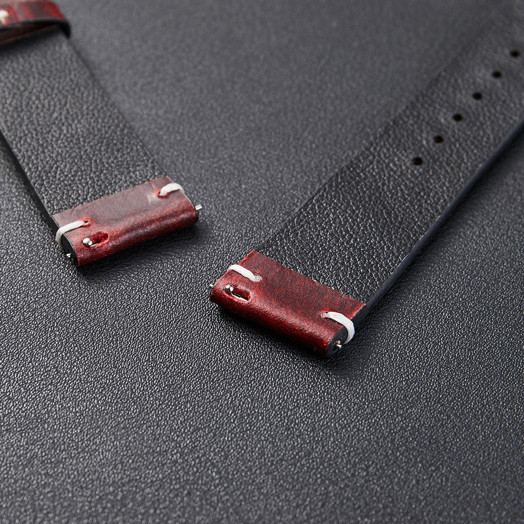 Six-color Retro Oil Wax Discoloration Leather Watch Strap