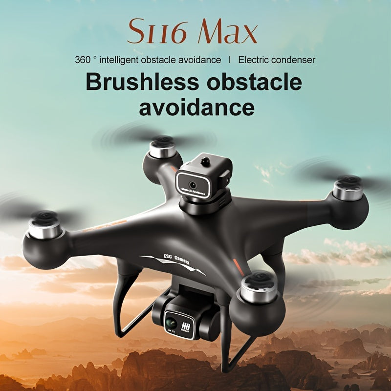 S116 MAX Drone With 4K Dual Camera, 360 Obstacle Avoidance, Brushless 