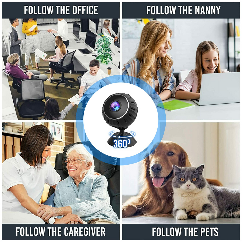 Mini Skjult Spionkamera - Trådløs Nanny Cam WiFi Hjemmesikkerhet HD