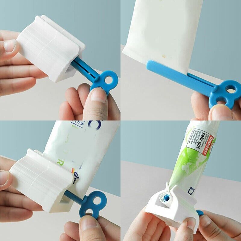 6x Toothpaste Squeezer Bathroom Tube Easy Stand Dispenser Rolling