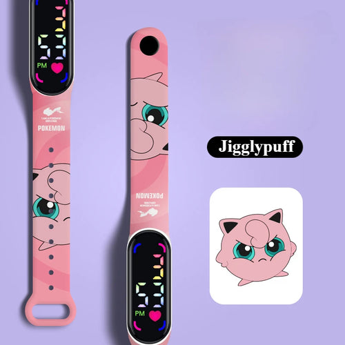 Pokemon Strap LED Electronic Watch New Cute Pikachu Gengar Waterproof 