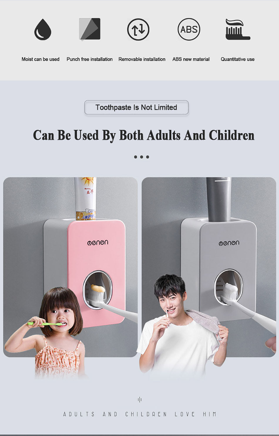 Dust-proof Toothpaste Squeezers Automatic Toothpaste Dispenser