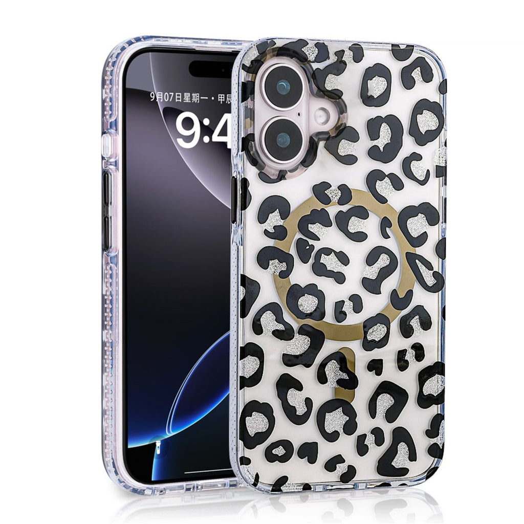 iPhone 16 Plus Case with MagSafe Feature, Jago Leopard Design Cover