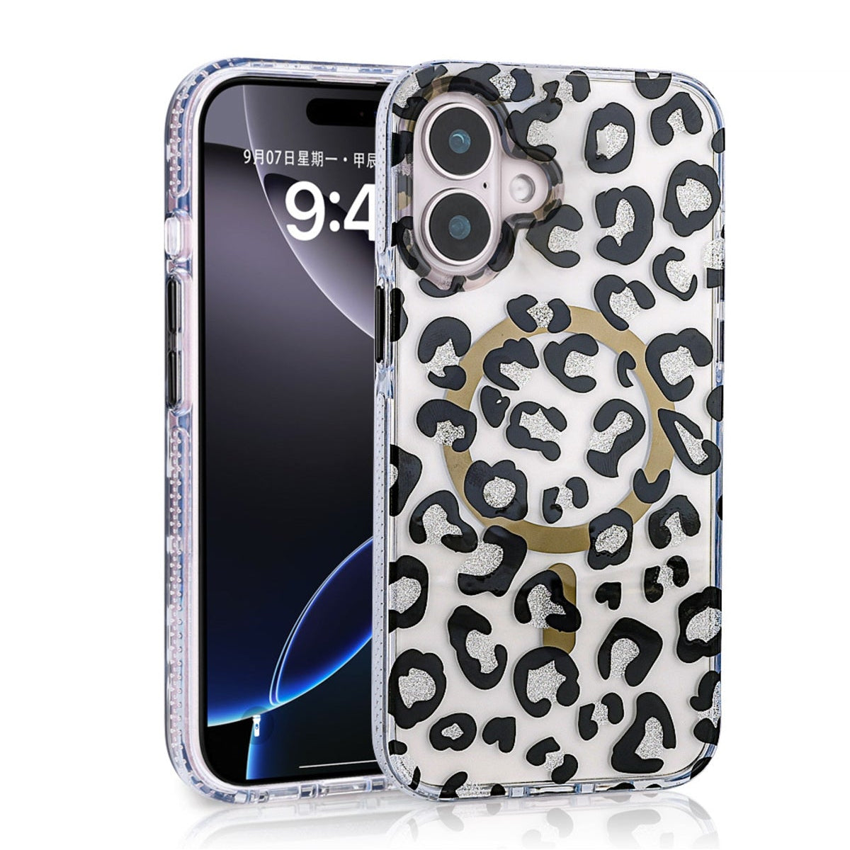iPhone 16 Plus Case with MagSafe Feature, Jago Leopard Design Cover