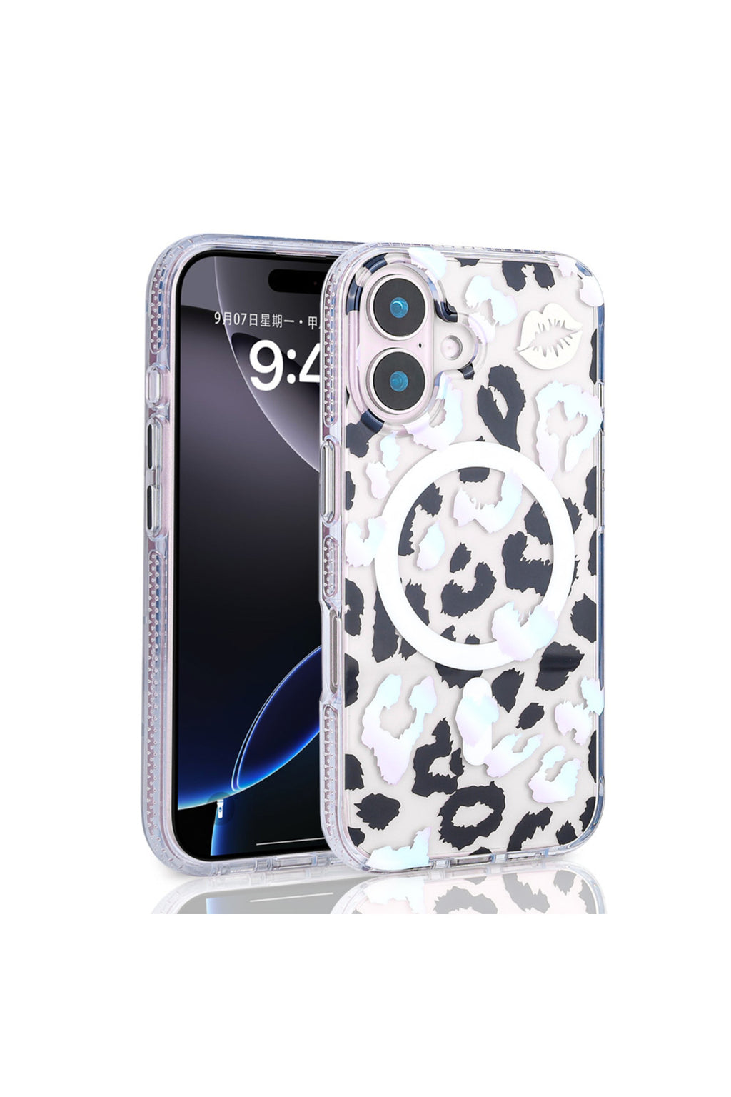 iPhone 16 Plus Case with MagSafe Feature, Jago Leopard Design Cover
