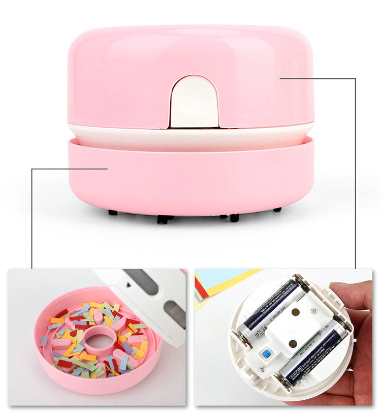 Mini Vacuum Cleaner Portable Office Desktop Table Dust Sweeper 