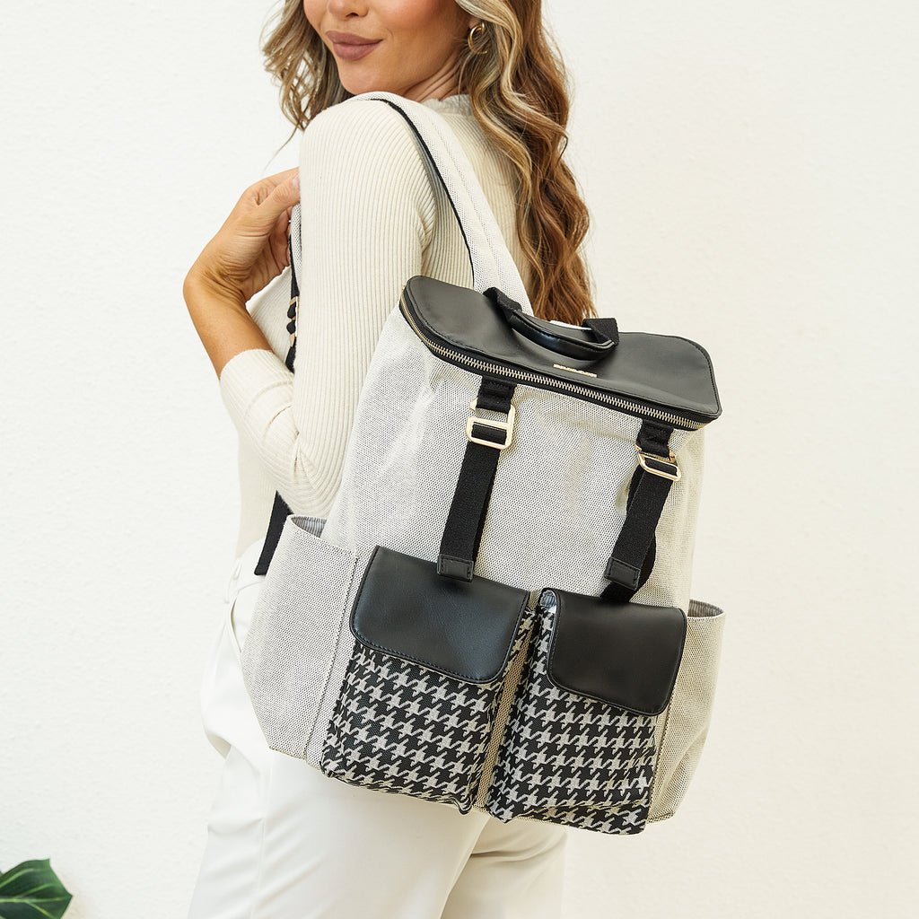 Houndstooth Diaper Backpack 
