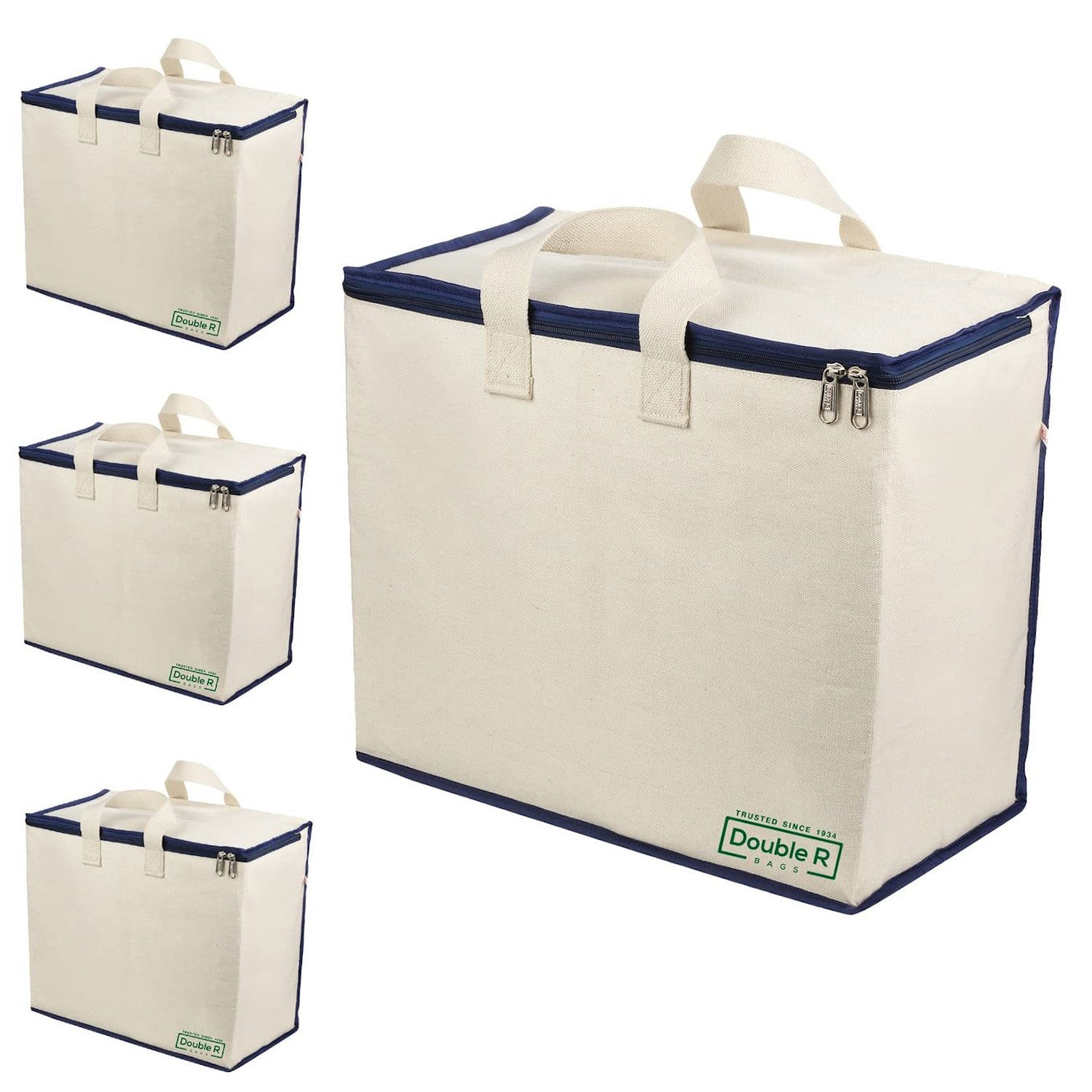 Navy Heavy Duty Canvas Storage Bag 4pk