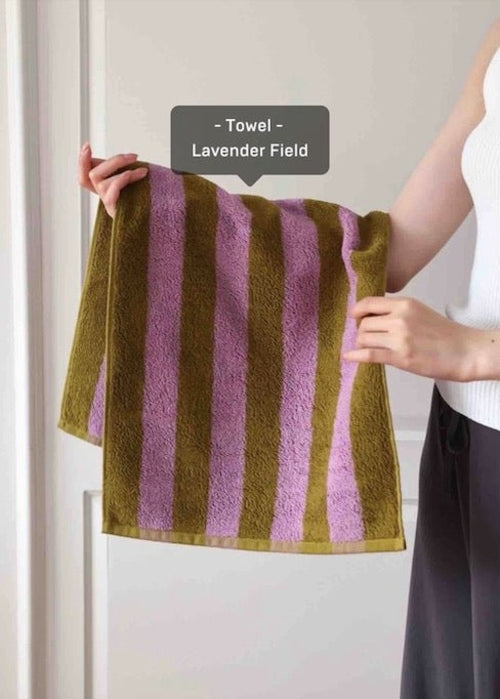 Ultra Soft Absorbent Retro Stripe Bath Towel - 100% Organic Premium